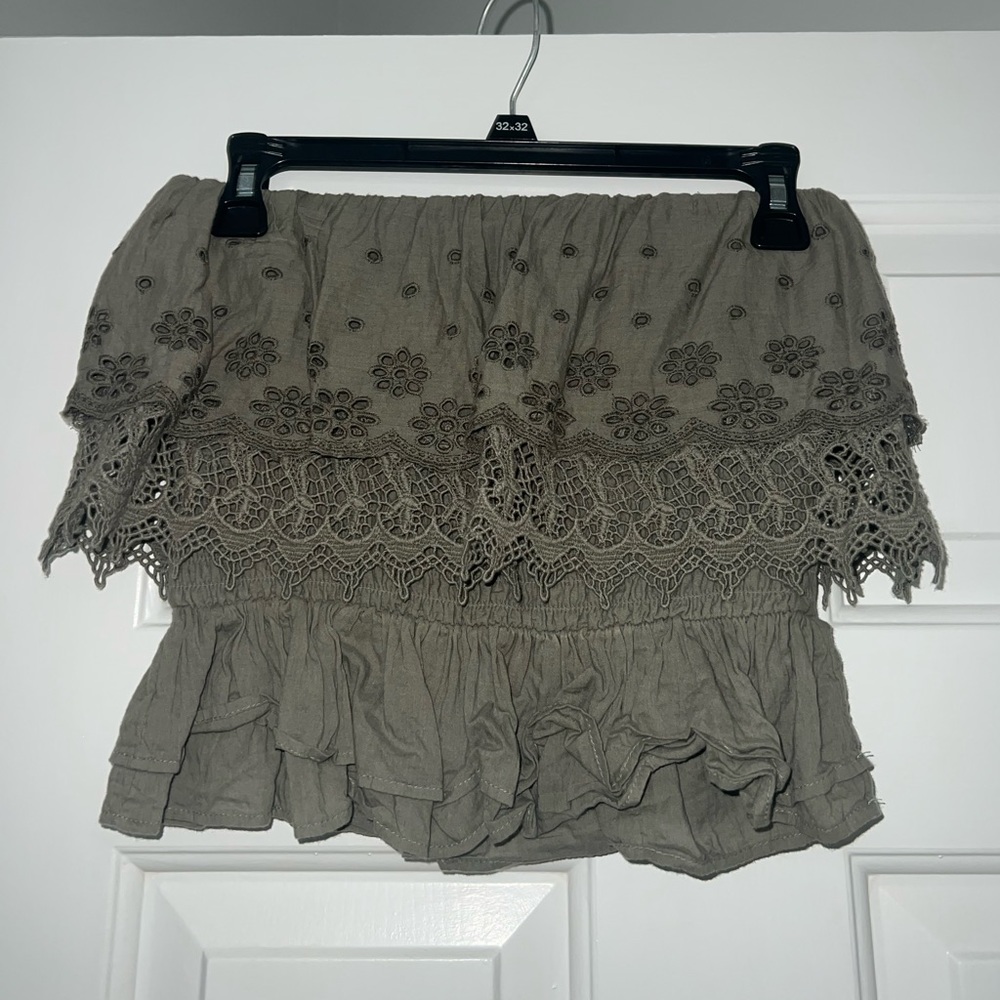 American Eagle Outfitters Olive Green Tube Top - S